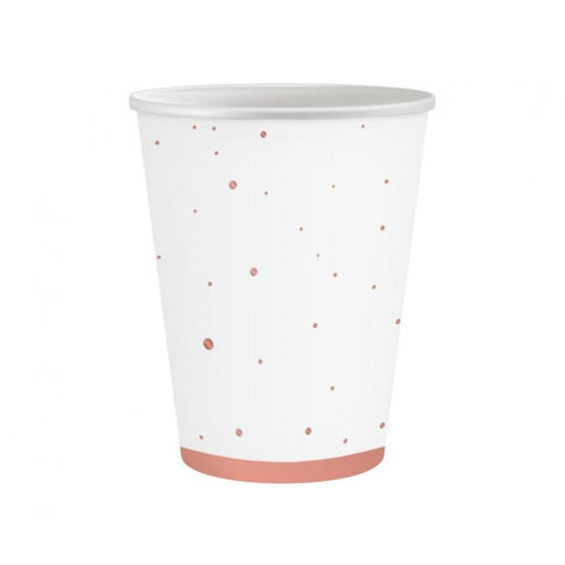 Picture of CELEBRATE ROSE GOLD PAPER CUP 250ML - 6 PACK